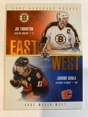2002-03 Pacific Vanguard East Meets West Joe Thornton /Jarome Iginla #2